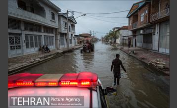عملیات تخلیه آب از محلات گمیشان 30