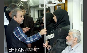 مترو سواری شهردار تهران به مناسبت روز جهانی بدون خودرو 19