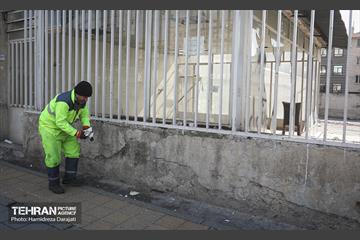 خدمات شهرداری تهران در پایان راهپیمایی ۲۲ بهمن 2