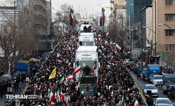 تشییع پیکر ۱۰۰ شهید مردمی و مدافع امنیت در تهران 14