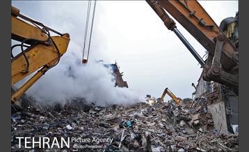 حضور رییس جمهور در محل ریزش ساختمان پلاسکو 4