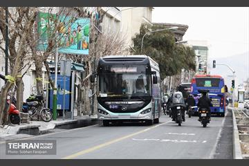 بهره‌برداری از اتوبوس های برقی شهر تهران 14