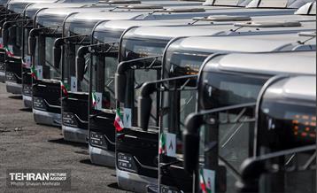 ورود اتوبوس‌های دوکابین جدید به تهران 19