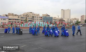 حضور پرسنل خدمات شهری در مسیر راهپیمایی روز قدس 11