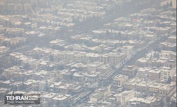 تهران برفی از نمای برج میلاد 42