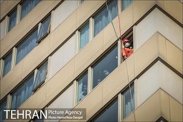مانور عملیات آتش نشانی در شمال تهران 18