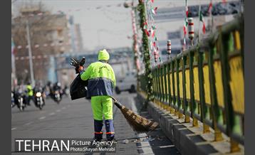 خدمات شهرداری تهران در پایان راهپیمایی ۲۲ بهمن 15