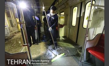آغاز عملیات ضدعفونی کردن مترو تهران 28