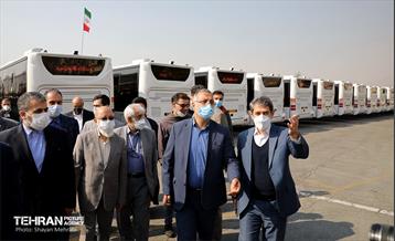 آیین رونمایی از ۱۱۰ دستگاه اتوبوس در ناوگان حمل و نقل عمومی 51