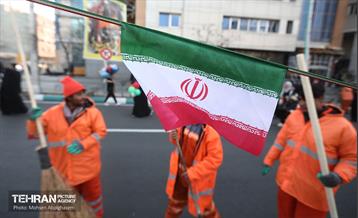 خدمات شهرداری تهران در پایان راهپیمایی ۲۲ بهمن - ۲ 4