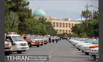 مراسم تشییع آتش نشان شهید مرتضی حیدری 1