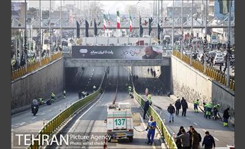 نظافت و پاکسازی مسیرهای مراسم تشییع پیکر سردار قاسم سلیمانی  35