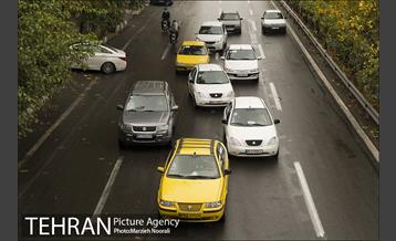 ترافیک تهران در یک روز بارانی 7