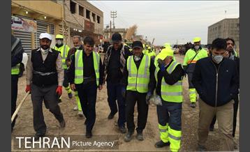 فعالیت های منطقه 2 شهرداری تهران در شهر کوت عراق برای زائرین اربعین حسینی 11