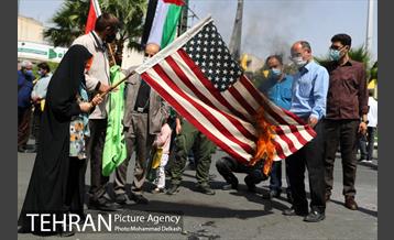 راهپیمایی نمادین روز قدس در میدان فلسطین 24