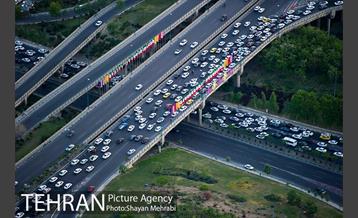 ترافیک شامگاهی خیابان های تهران 9