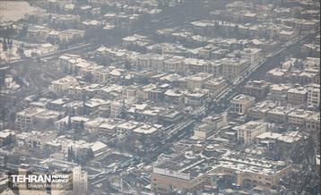 تهران برفی از نمای برج میلاد 32