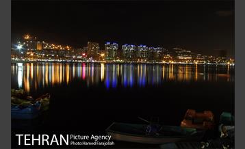 نمای غروب و شب دریاچه خلیج فارس 10