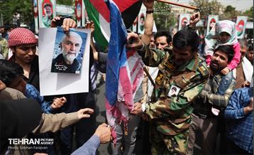 تجمع ضد اسرائیلی در میدان فلسطین 15