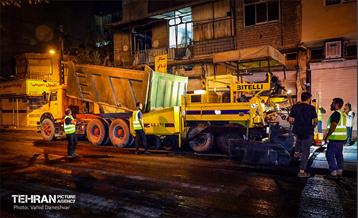 طرح خدمت؛ عملیات تراش و روکش آسفالت منطقه 17