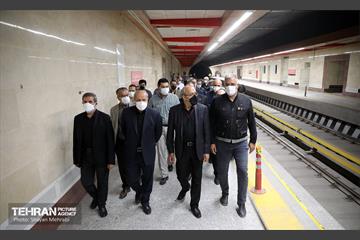بازدید اعضای کمسیون حمل و نقل شورای اسلامی شهر از ایستگاه مترو شهید رضایی 30