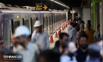 آیین تست گرم مسیر پایانی خط ۷ مترو تهران و بهره‌برداری از ورودی دوم ایستگاه آهنگ 25