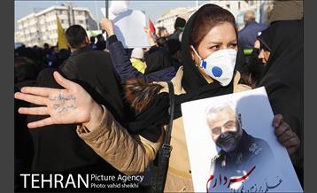 تشییع پیکر سپهبد قاسم سلیمانی و شهدای مقاومت در تهران  21