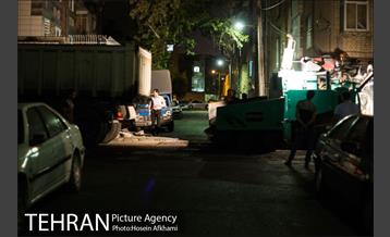 عملیات آسفالت ریزی در ناحیه یک منظقه هفت‎ 23