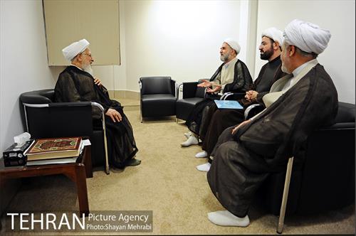 دیدار حجت‌الاسلام صادق‌زاده با تعدادی از مراجع عظام تقلید و علما در شهر مقدس قم 28