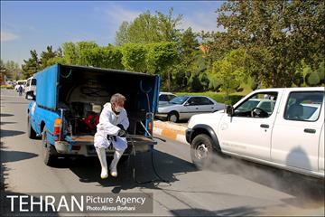 عملیات ضدعفونی سازمان صدا و سیما توسط نیروهای پسماند شهرداری تهران  5