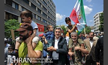 حضور شهردار تهران در راهپیمایی روز قدس 9