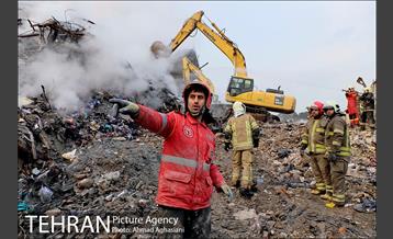 سومین روز عملیات امداد ونجات حادثه پلاسکو -2 2