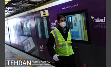 عملیات ضدعفونی کردن مترو تهران 45
