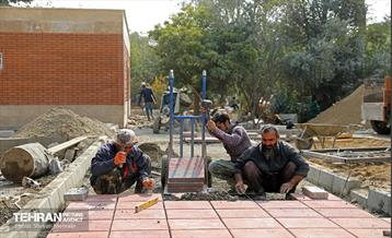 آخرین مراحل ساخت بوستان مادر و کودک "باغ نظر" 12