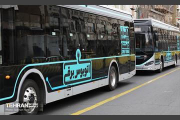 بهره‌برداری از اتوبوس های برقی شهر تهران 45