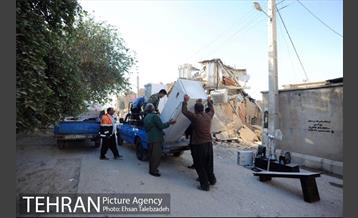 خدمات رسانی شهرداری تهران به مناطق حادثه زلزله کرمانشاه 18