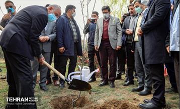 مراسم‌ کاشت نهال در بوستان بهاران منطقه ۱۷