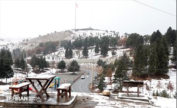 روز برفی در بوستان جنگلی سرخه‌حصار 5