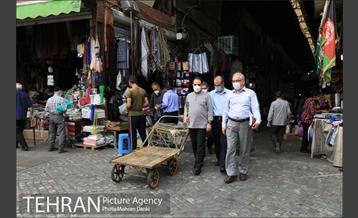 بازدید معاون شهرسازی و معماری شهرداری تهران و شهردار منطقه ۱۲ از بازار امین السلطان 7