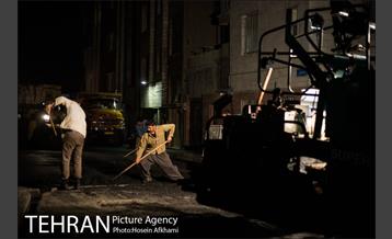 عملیات آسفالت ریزی در ناحیه یک منظقه هفت‎ 2