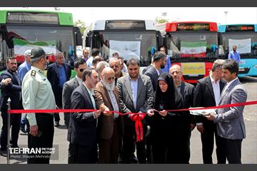 رونمایی از ۱۰۰ دستگاه اتوبوس ناوگان حمل و نقل عمومی شهر تهران 4
