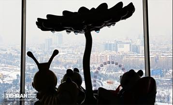 تهران برفی از نمای برج میلاد 51