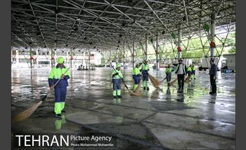 آماده سازی دانشگاه تهران برای نماز جمعه 2