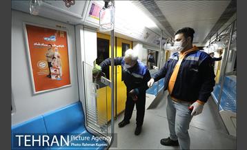 آغاز عملیات ضدعفونی کردن مترو تهران 6