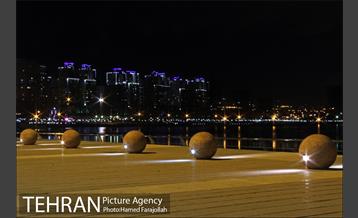 نمای غروب و شب دریاچه خلیج فارس 18