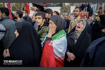 مراسم تشییع «علی لاریجانی»، «غلامرضا سلیمانی» و قهرمانان «ناو دنا» 14