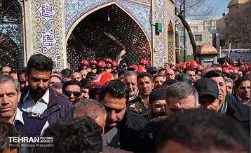 تشییع پیکر شهید آتش‌نشان «قریب رضا دارابی» -1 12