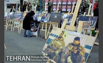 چهلمین روز شهادت شهدای آتش نشان با حضور شهردار تهران 23