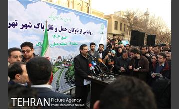 آیین رونمایی و بهره برداری از ناوگان حمل و نقل پاک با حضور دکتر قالیباف 37