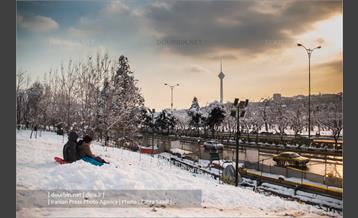 محله ده ونک در روزهای برفی تهران 1